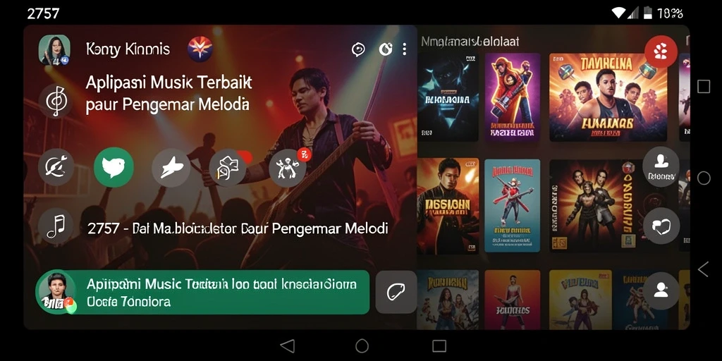 Gameplay menarik dengan berbagai pilihan lagu musik.