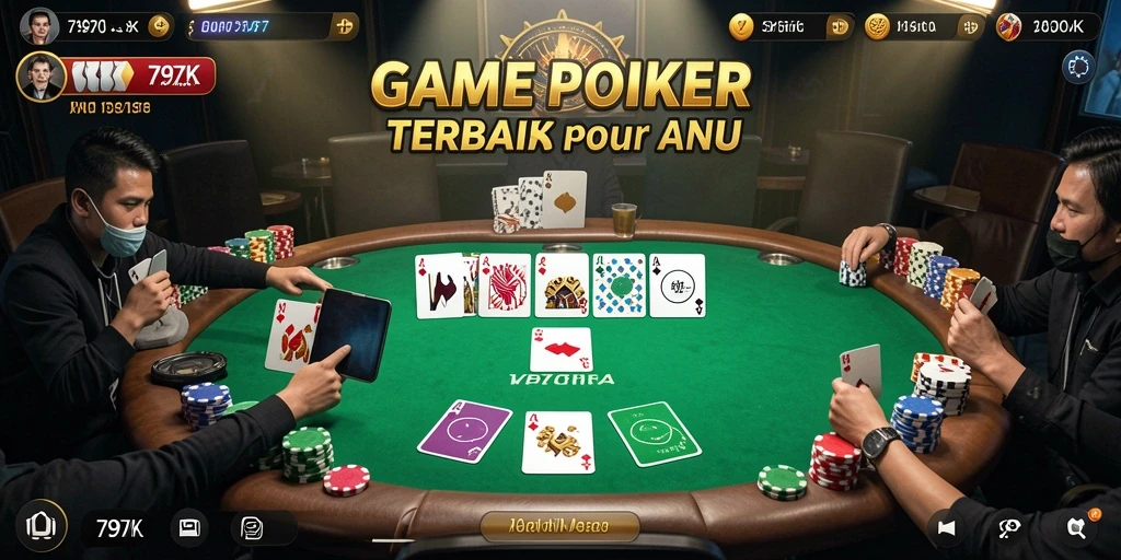 Tangkapan layar gameplay poker seru di aplikasi 797K.