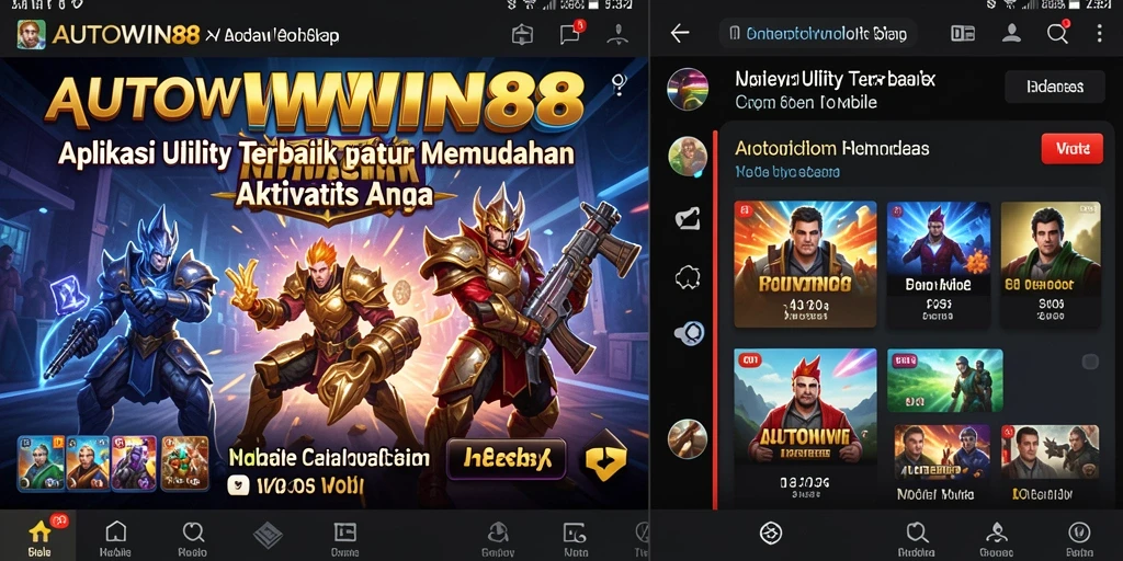 Tampilan utama AUTOWIN88 dengan fitur Utility yang lengkap.