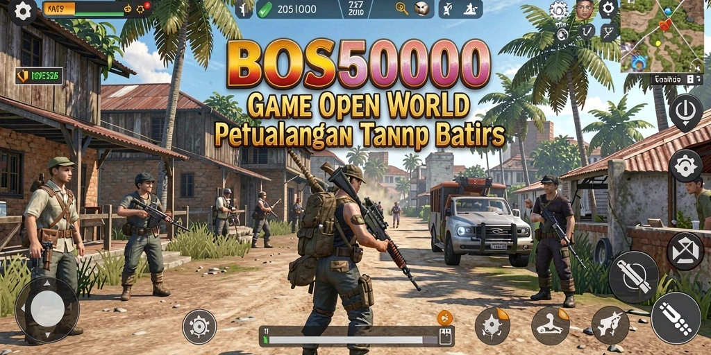 Screenshot utama BOS5000 menampilkan pengalaman gameplay Open World yang seru.