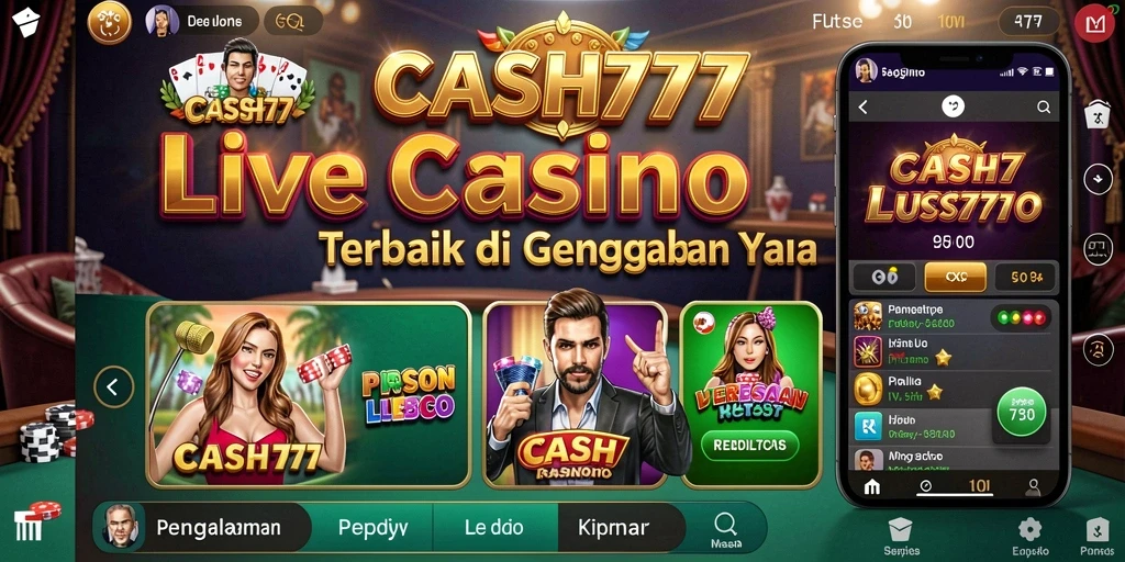 Tampilan gameplay menarik saat bermain Live Casino di CASH777.