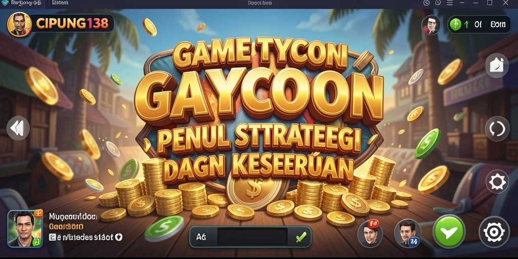 Screenshot utama menampilkan pemain mengelola usaha Tycoon dengan efektif.