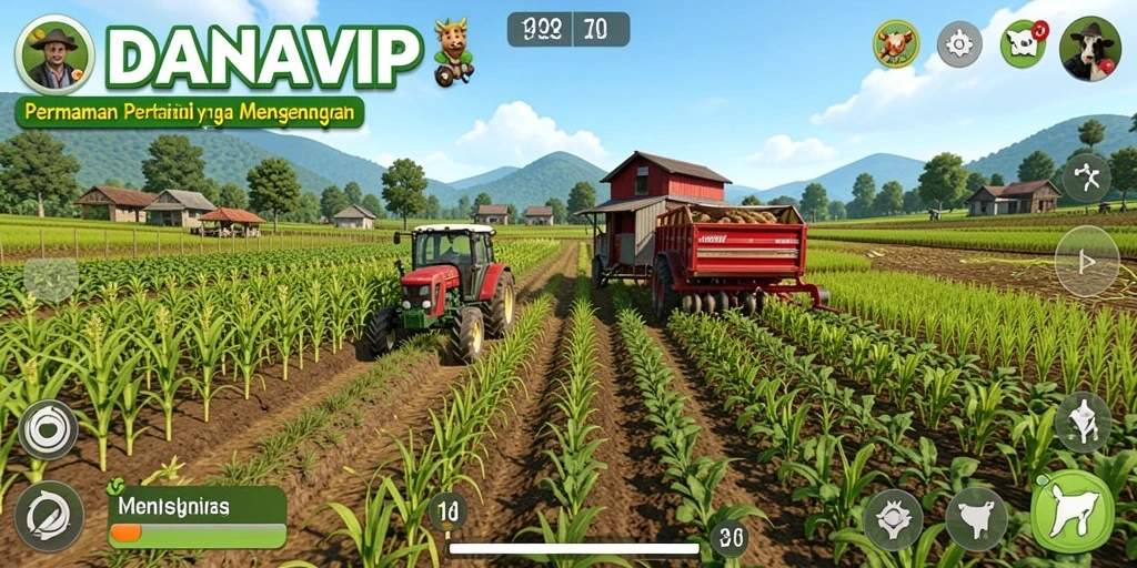 Tampilan screenshot utama dari gameplay Farming yang seru di DANAVIP.