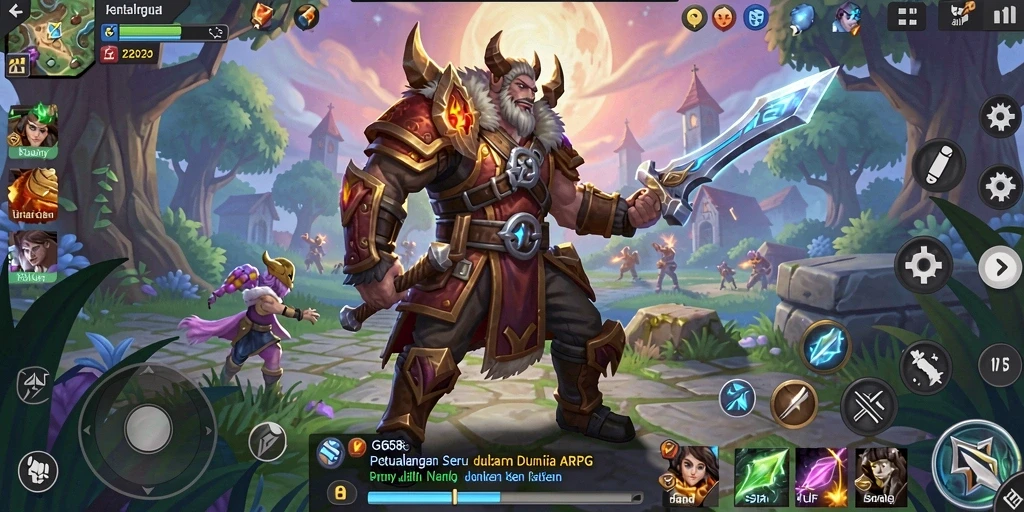 Tampilan gameplay G668 yang dinamis dan menegangkan dalam genre ARPG.