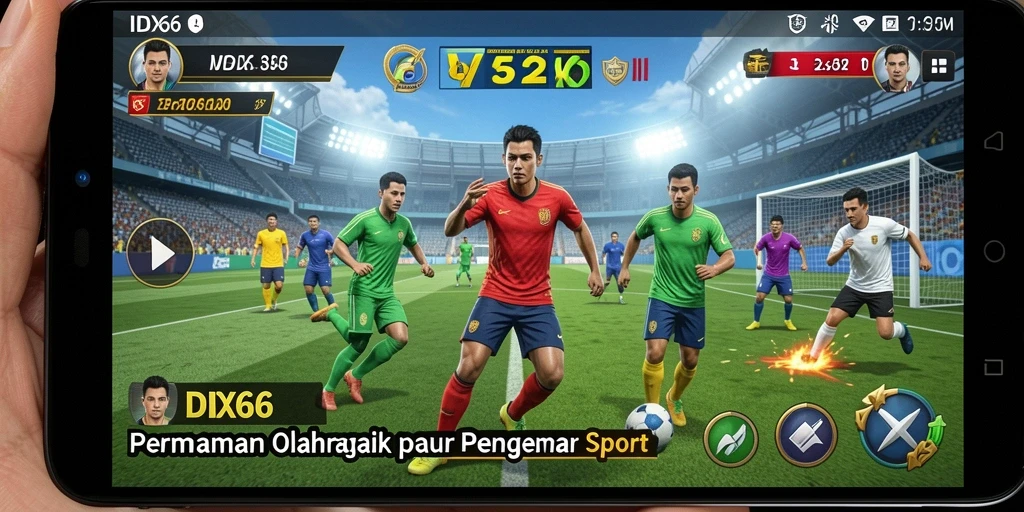 Tampilan gameplay seru dari IDX66 dalam aksi olahraga.