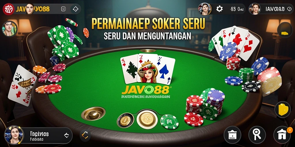 Tampilan gameplay poker yang memukau di JAVO88.