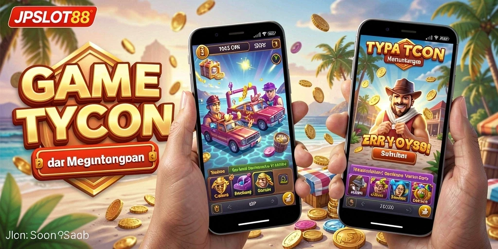 Gameplay menarik JPSLOT88 yang menampilkan mesin slot dan manajemen kasino.
