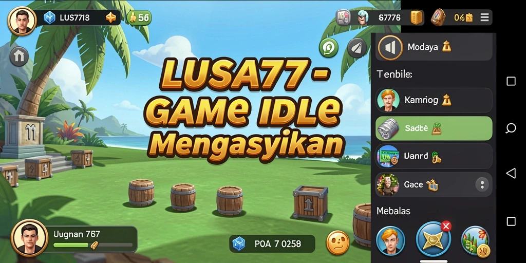 Tampilan gameplay LUSA777 yang menarik dan penuh warna.