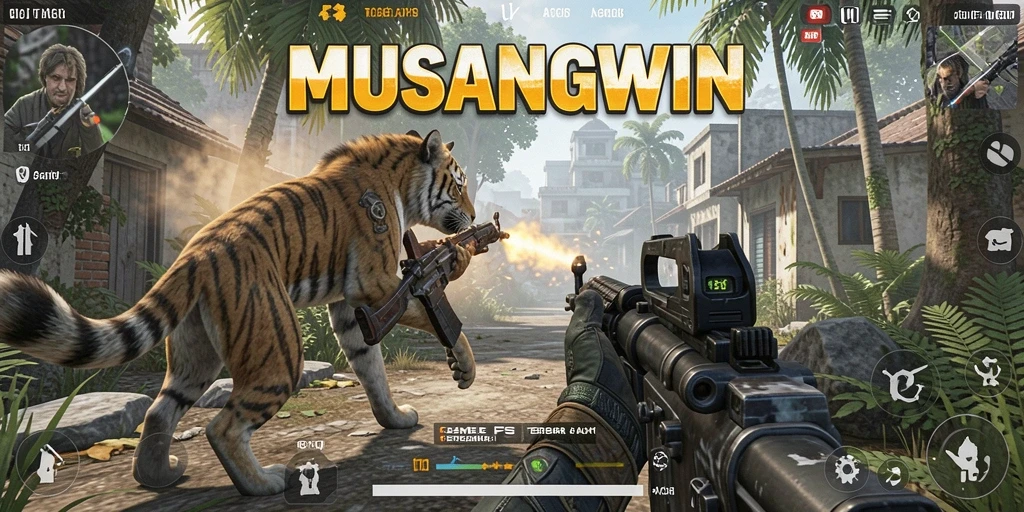Screenshot gameplay menunjukkan aksi cepat dalam pertempuran FPS.