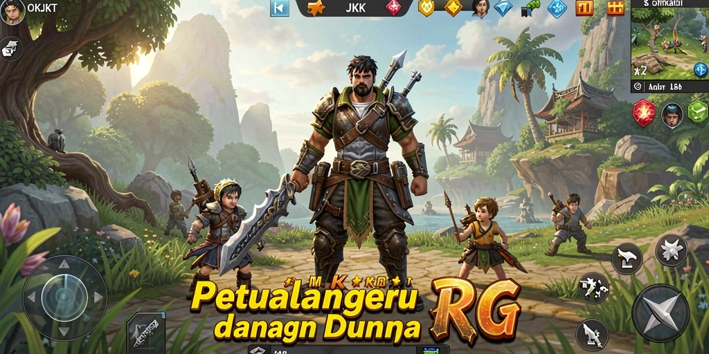 Screenshot dari gameplay RPG yang mendebarkan dalam OKJKT.