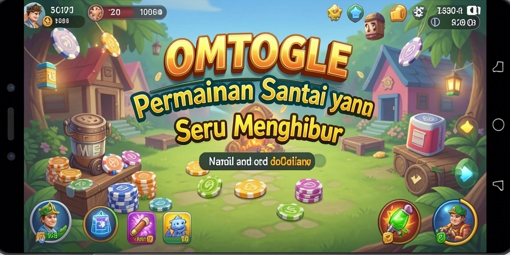 Screenshot gameplay OMTOGEL yang penuh warna dan menyenangkan.