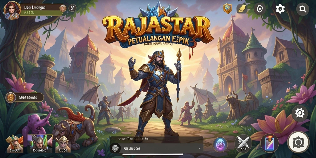 Tangkapan layar gameplay RAJASTAR menunjukkan aksi mendebarkan dalam petualangan RPG.