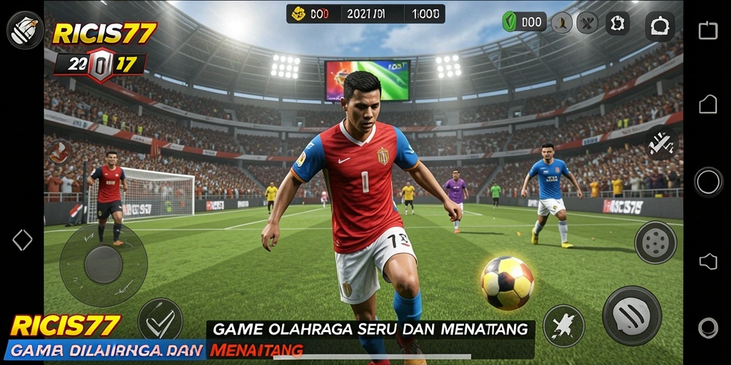 Tampilan gameplay olahraga yang menarik dan realistis.