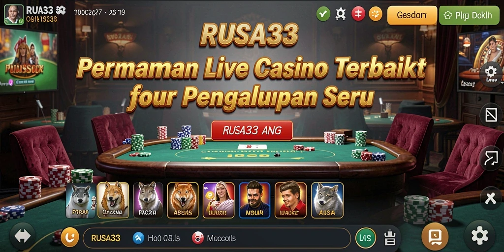 Tampilan gameplay Live Casino yang mendebarkan di RUSA33.