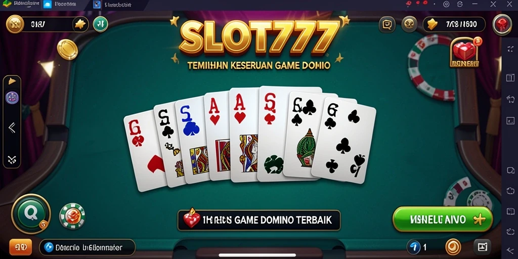 Screenshot SLOT777 menampilkan gameplay Domino yang seru dan interaktif.