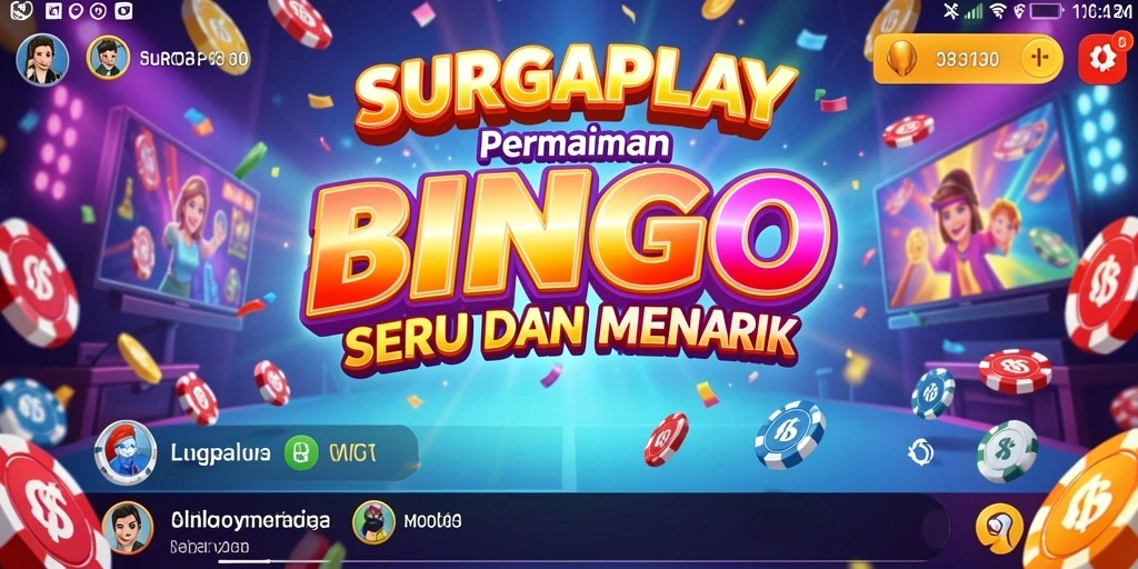 Screenshot gameplay SURGAPLAY yang menunjukkan suasana permainan Bingo yang seru.