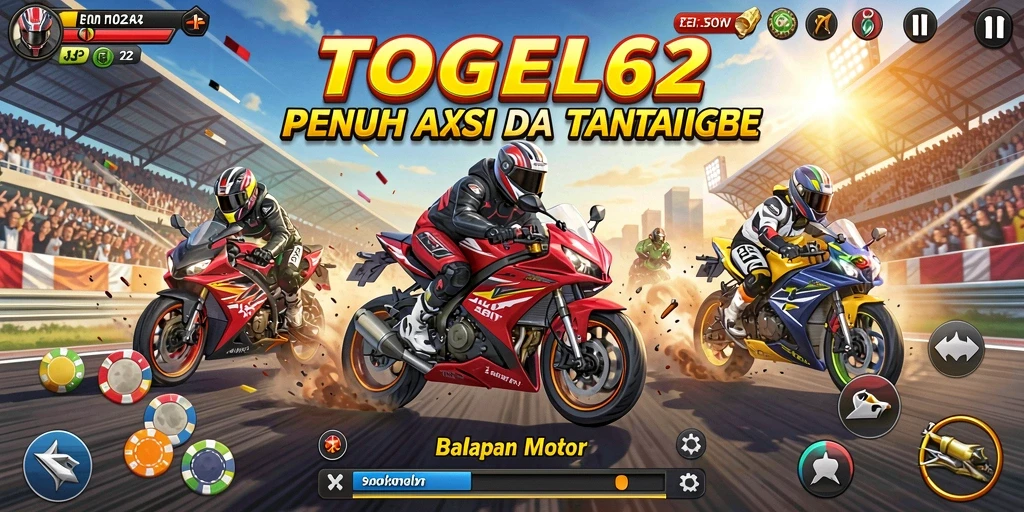 Gameplay seru TOGEL62 dengan balapan motor yang mendebarkan.