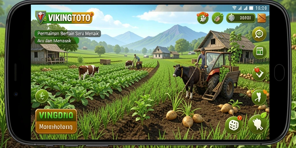 Tampilan gameplay seru dari game bertani VIKINGTOTO.